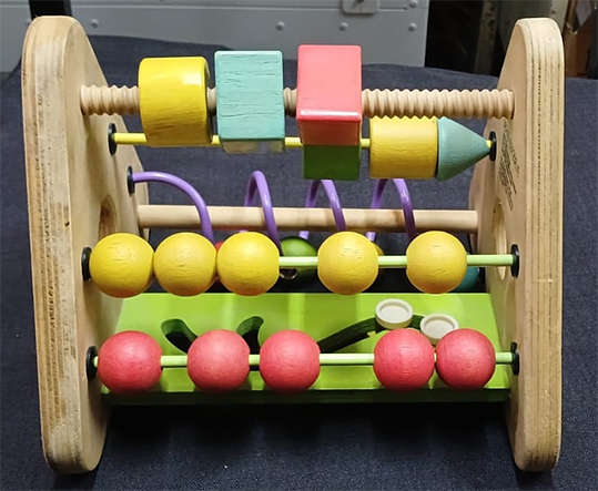 Geoffrey, Inc. USA. 3 Sided Wooden Educational Toy