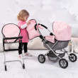 Deluxe Cosy Dolls Pram Combo Set with High chair