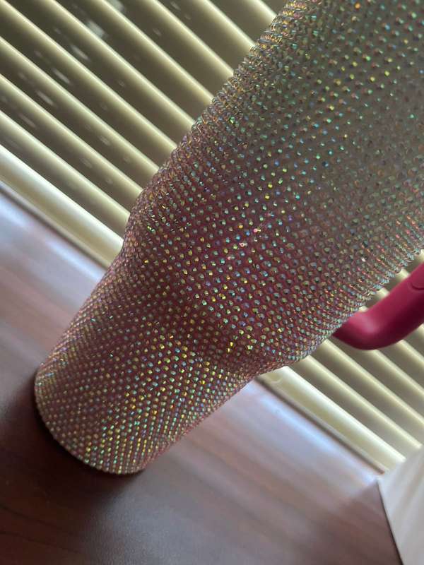1.2L Tumbler with Handle, Straw & Lid, Diamante design