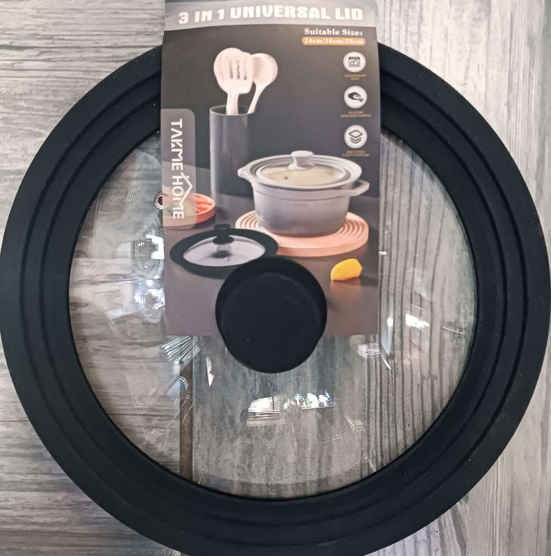 Universal Lid for Pots, Pans, and Skillets - 20cm-22cm-24cm