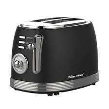 Totally Home RETRO STYLE Premium Quality 2 Slice Oval Electric Toaster BLACK