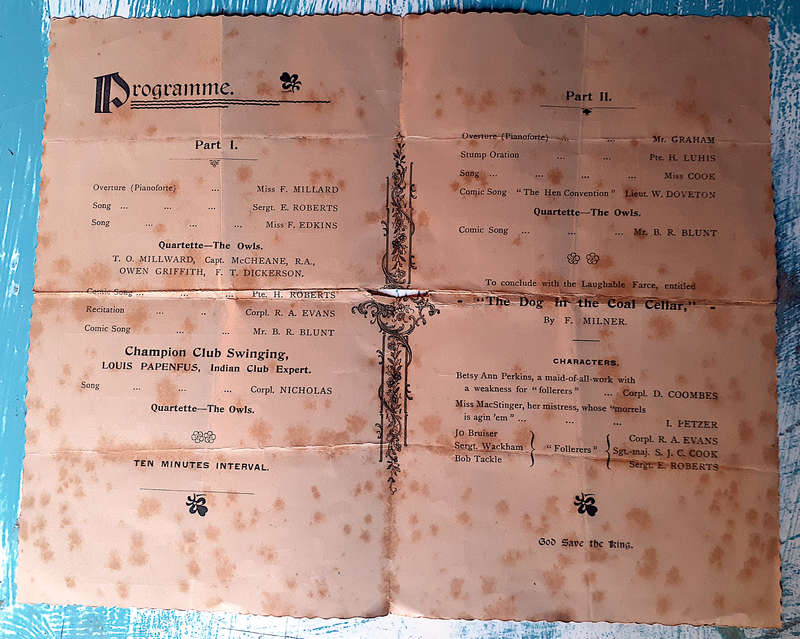 Boer War Ephemera Khaki Concert Destitute Refugees Fund Program 1901