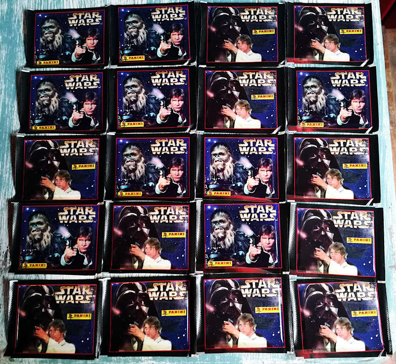 40 X SEALED Packs Star Wars Panini Stickers 1996 Darth Vader Han Solo
