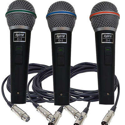 hybrid corded microphone 3 pack