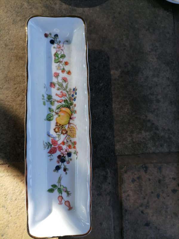 x2 AYNSLEY TRINKET DISHES (SOMERSET & COTTAGE GARDEN