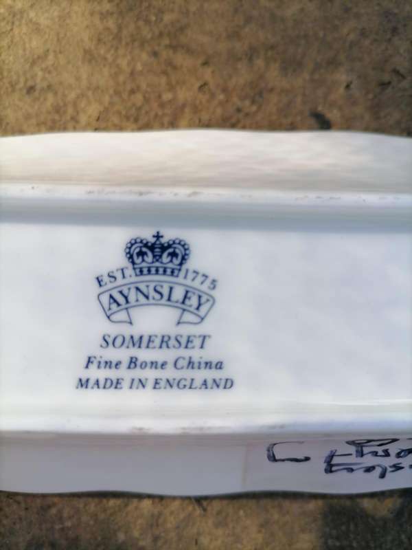 x2 AYNSLEY TRINKET DISHES (SOMERSET & COTTAGE GARDEN