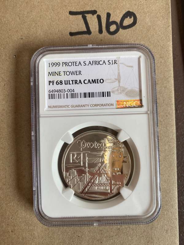 1999 South Africa Silver R1 - Protea - Mine Tower