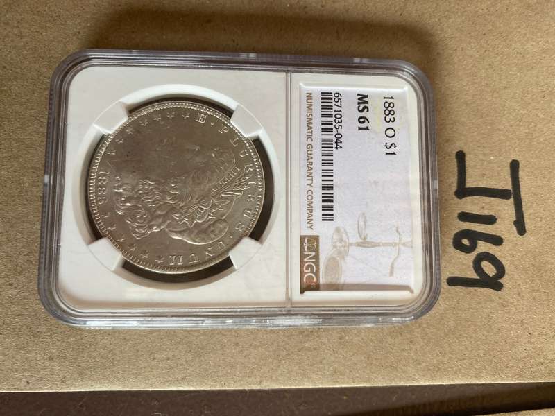 USA 1 $ VERY RARE FIND - USA Morgan Dollar 1883 O - Silver $1 - NGC Graded MS61