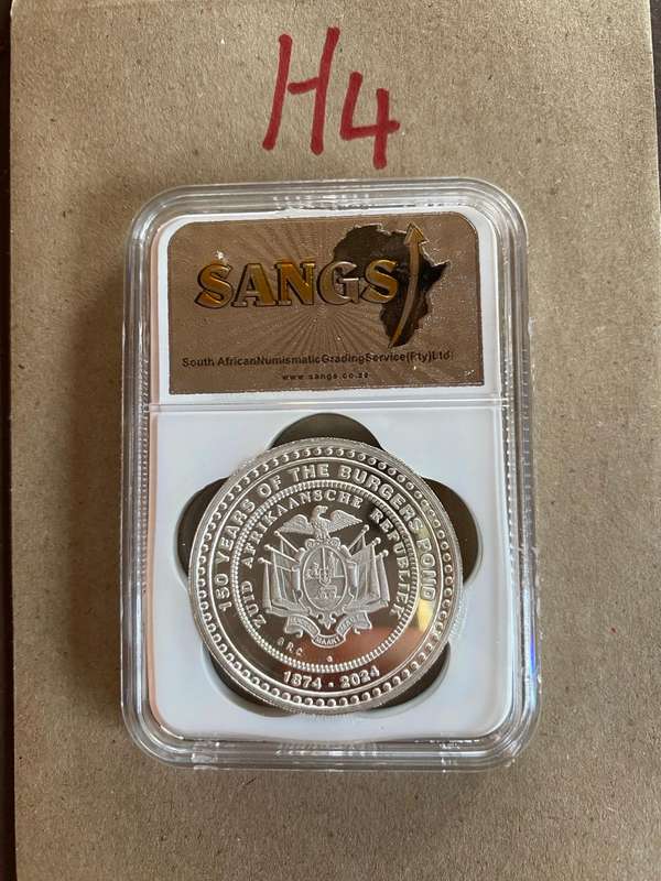 RARE and not seen -150 years of the  of the Burger pond - 1 Ounce silver - Graded - PL 69