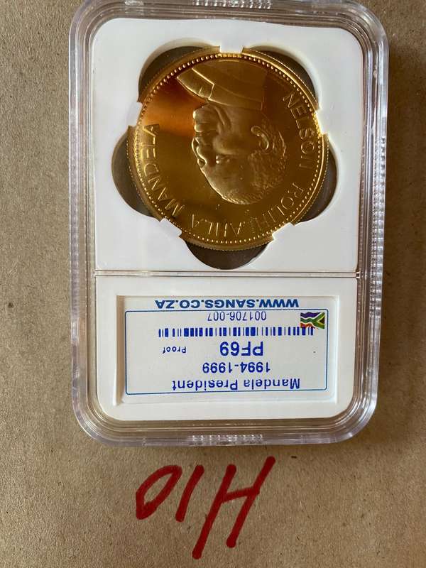 VERY RARE - Mandela President 1994 - 1999 , Proof 69 SANGS Graded