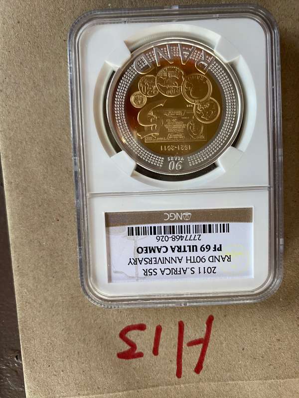 2011 South Africa Silver R5  90Th Annivarsary 0 PF69UC