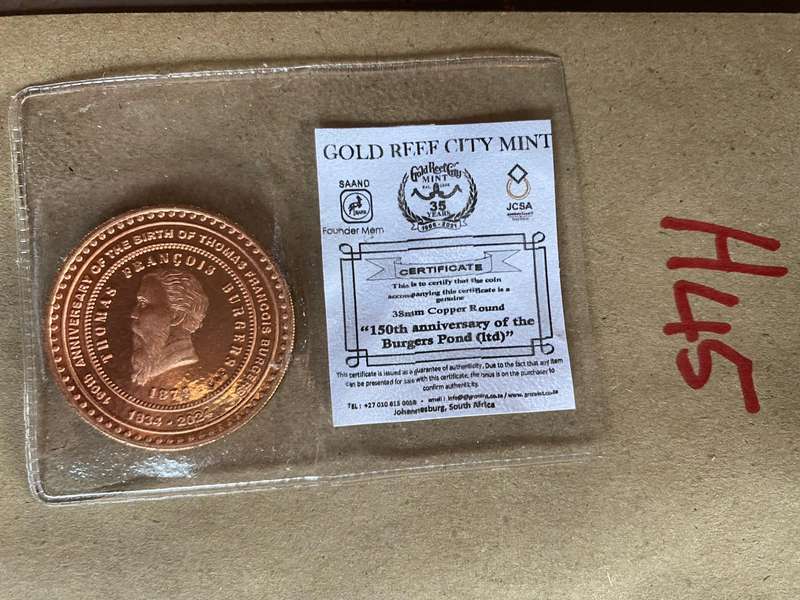 2021 - Burger Pond coin - 150th Annivarsary of the Burger pond Coin - Copper - with certificate