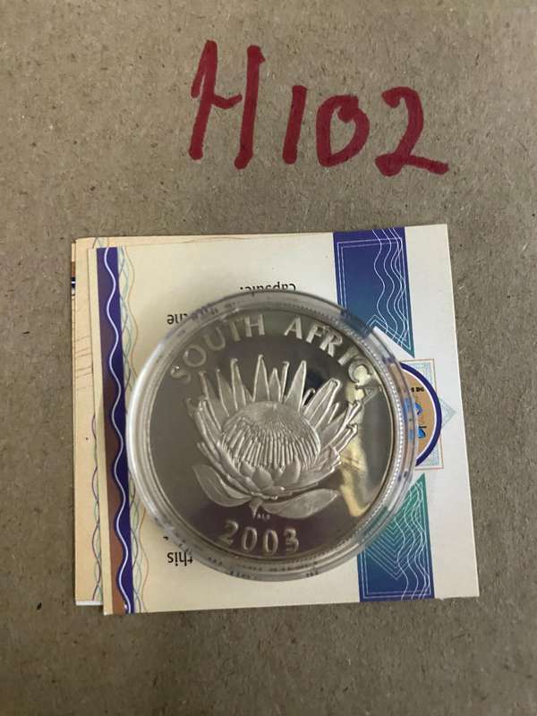 2003 SOuth Africa silver R1 - Cricket - Protea Series with certificate