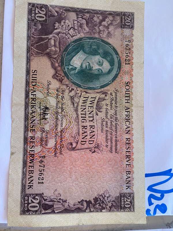Excellent and beautiful South Africa R20 banknote up for grabs.