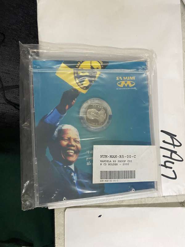 2000 South Africa Proof Mandela R5 CD - in SAM Plastic