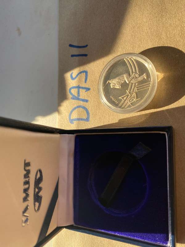 Rare - 2000 South Africa Silver Proof R1 - Cricket in SAM Box