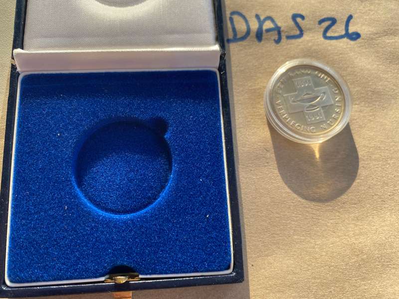 1991 South Africa Silver Proof R1 - Nursing/Verpleging in SAm Box