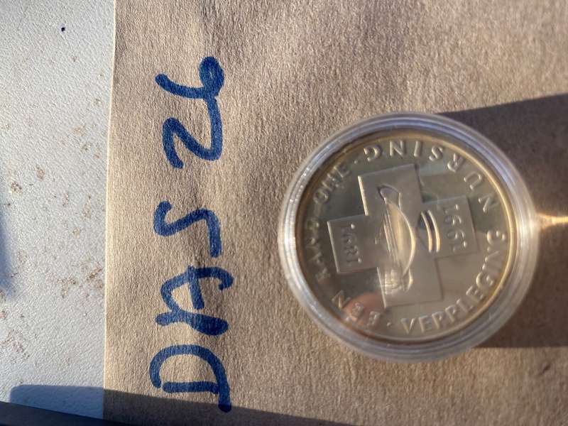 1991 South Africa Silver Proof R1 - Nursing/Verpleging in SAm Box