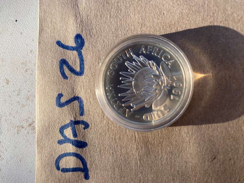 1991 South Africa Silver Proof R1 - Nursing/Verpleging in SAm Box