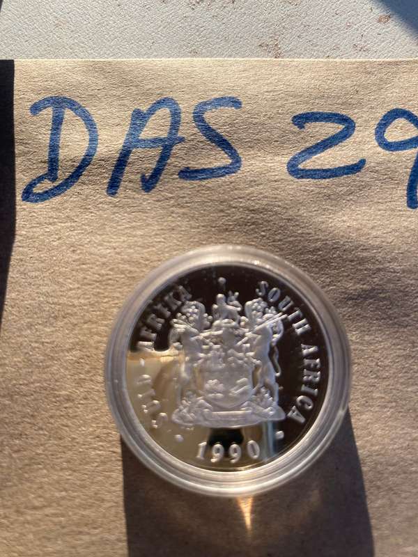 1990 South Africa Silver Proof R1