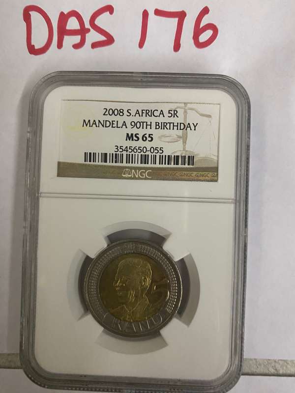 2008 South Africa R5 - MS65 - Mandela Birthday