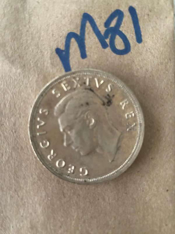 1952 South Africa Silver 5 Shilling
