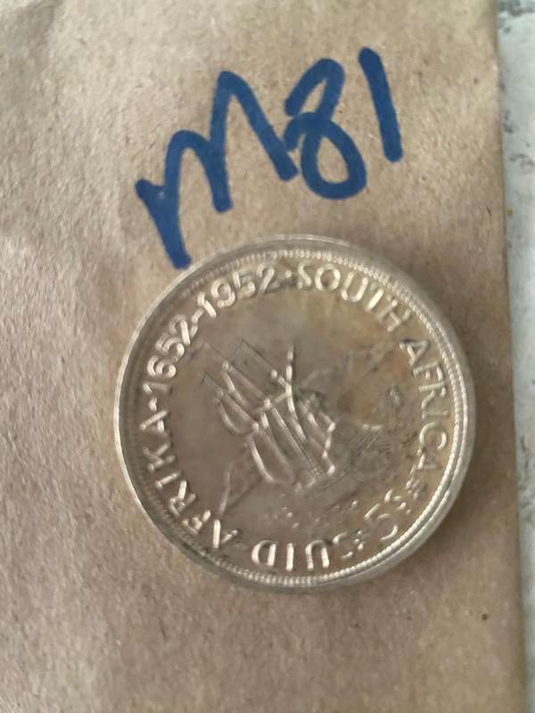 1952 South Africa Silver 5 Shilling