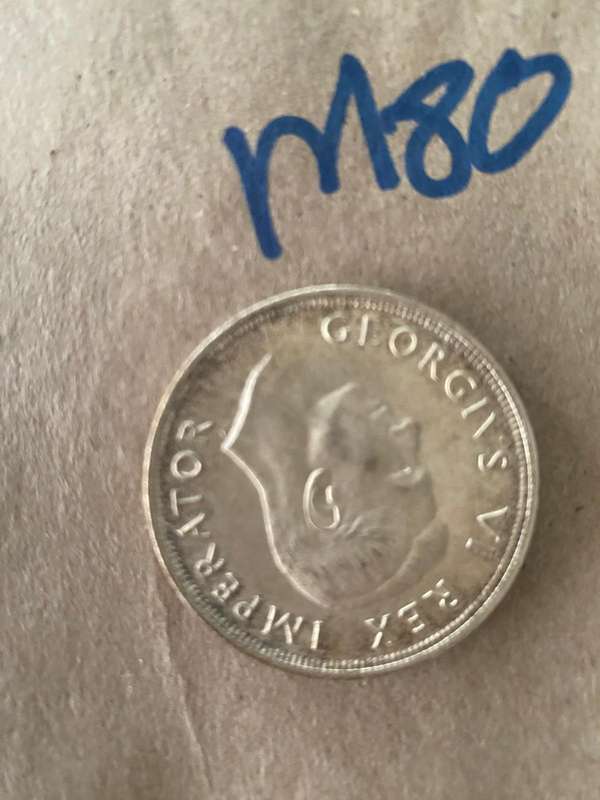 1947 South Africa Union Silver 5 shillings