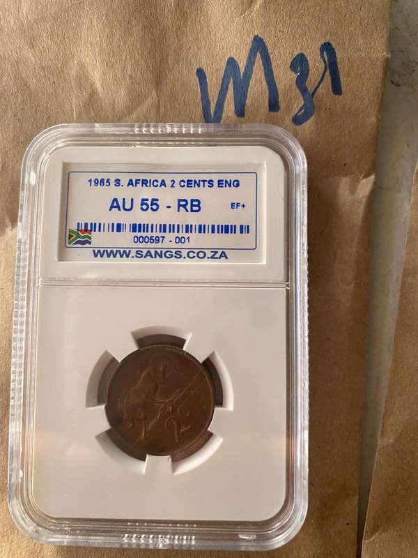 1965 South Africa 2c - English - AU56 RB