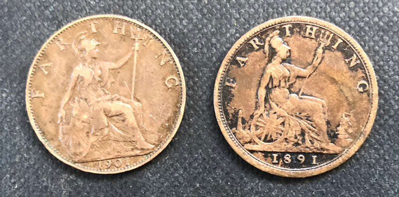 FARTHING 1891 1901 UK