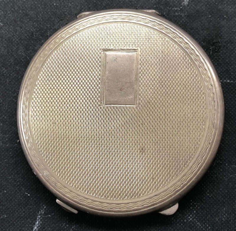 SILVER POWDER COMPACT HALLMARKED