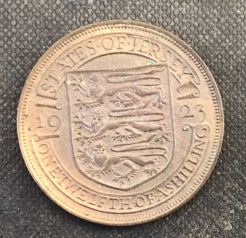 PENNY 1923 - STATE OF JERSEY 1/12 SHILLING