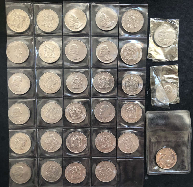 TWENTY CENTS COIN 1965, 1966, 1971, 1975, 1977, 1978, 1979, 1983, 1984, 1985, 1987, 1988 & 1990 ....