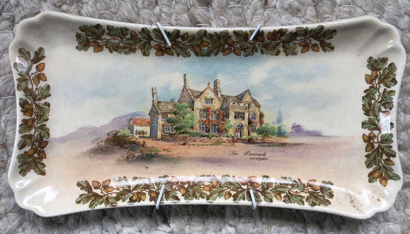 ROYAL DOULTON OLD ENGLISH INNS D6072 SERIESWARE SANDWICH PLATE THE PEACOCK IN ROWSLEY