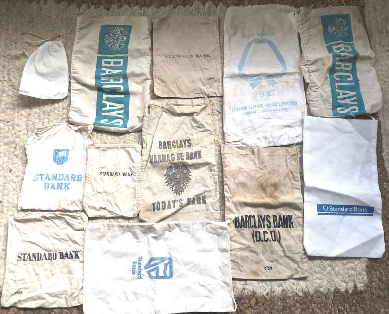 BANK BAGS COLLECTION of 12 Cloth Bags