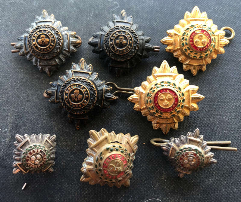 MILITARY BRITISH ARMY 8 TRIO JUNCTA IN UNO 'PIP' OFFICERS RANK BADGES