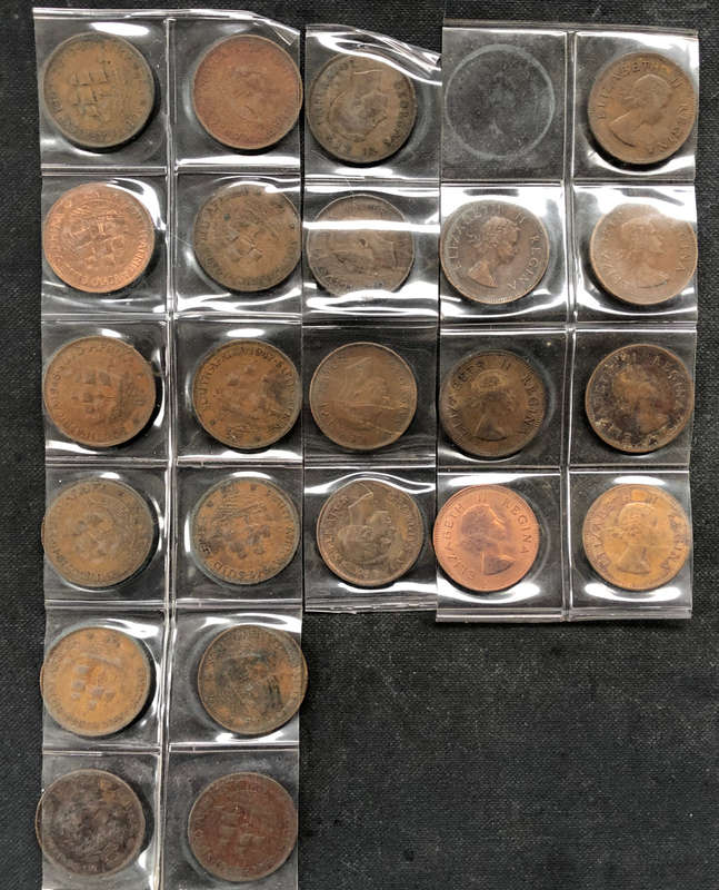 Half Penny Collection 1937- 1953 1955-1960 Union of South Africa 23 Coins