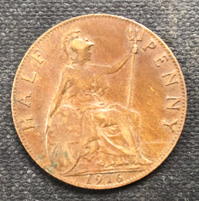 HALF PENNY 1916 BRITAIN