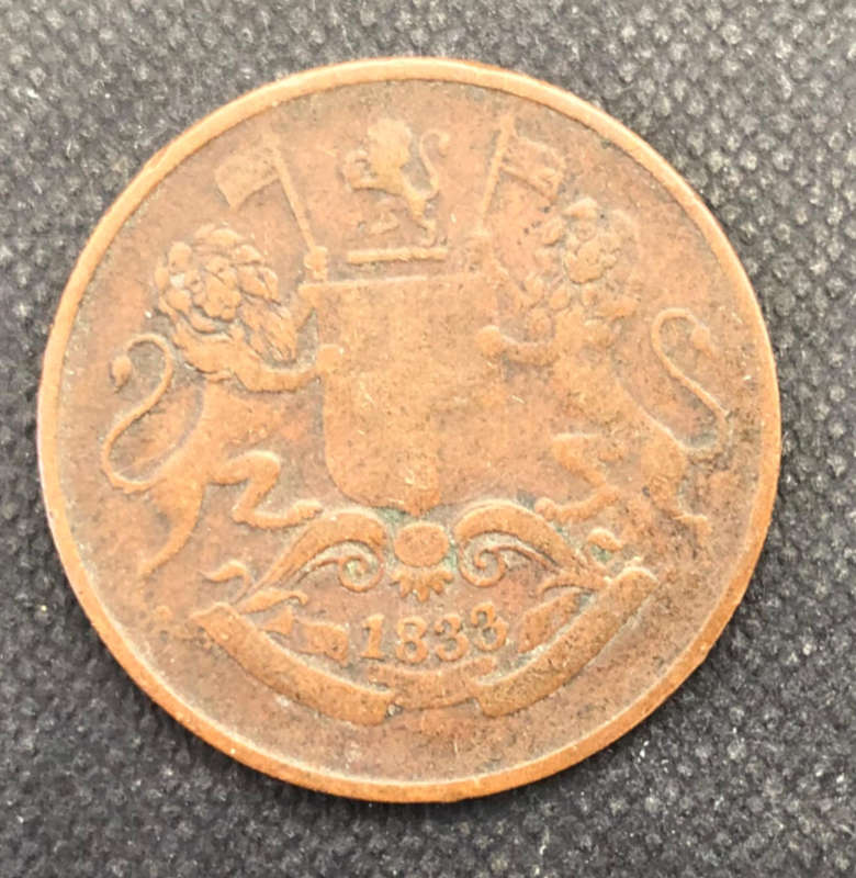 INDIA 1833 QUARTER ANNA