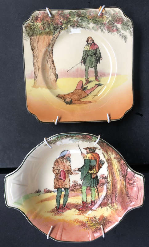 ROYAL DOULTON UNDER THE GREENWOOD TREE BOWL AND SMALL PLATE SERIESWARE