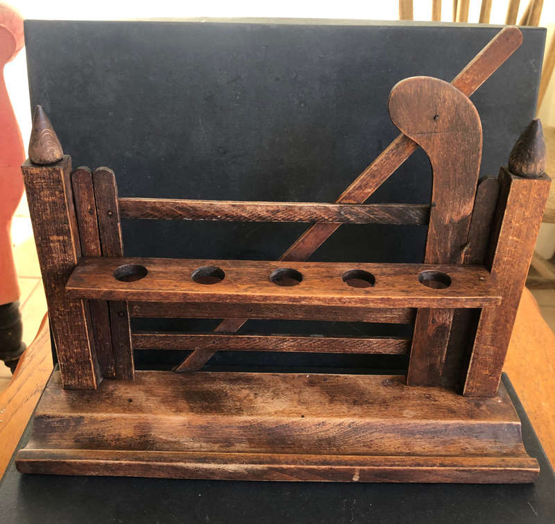 PIPE RACK FARM GATE VINTAGE FOR 5 PIPES BEECHWOOD HANDMADE