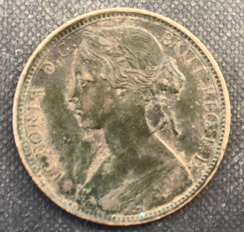 PENNY BRITISH 1871 VICTORIAN WITH YOUNG HEAD