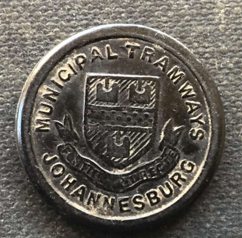 TOKEN VINTAGE JOHANNESBURG TRAMWAYS