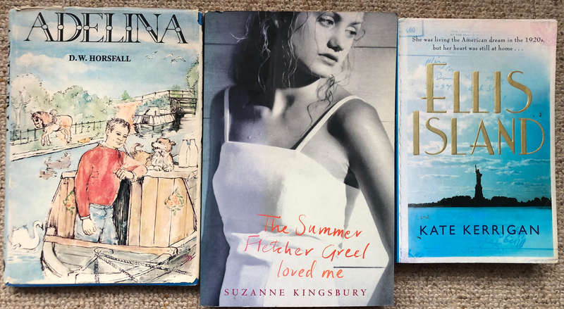 Adelina by DW Horsfall signed and inscribed by Author Ellis Island by Kate Kerrigan The Summer......