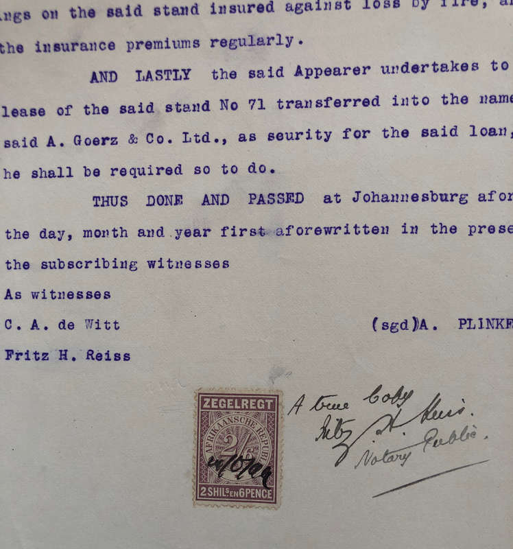 STAMP ZUID AFRIKAANSCHE REPUBLIEK ZEGELREGT 1899 TWO SHILLINGS AND SIXPENCE ON DEBT DOCUMENT