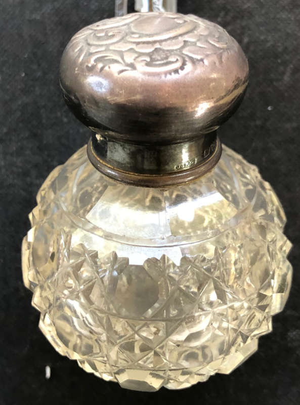 PERFUME BOTTLE SILVER 1912 CHESTER HALLMARK