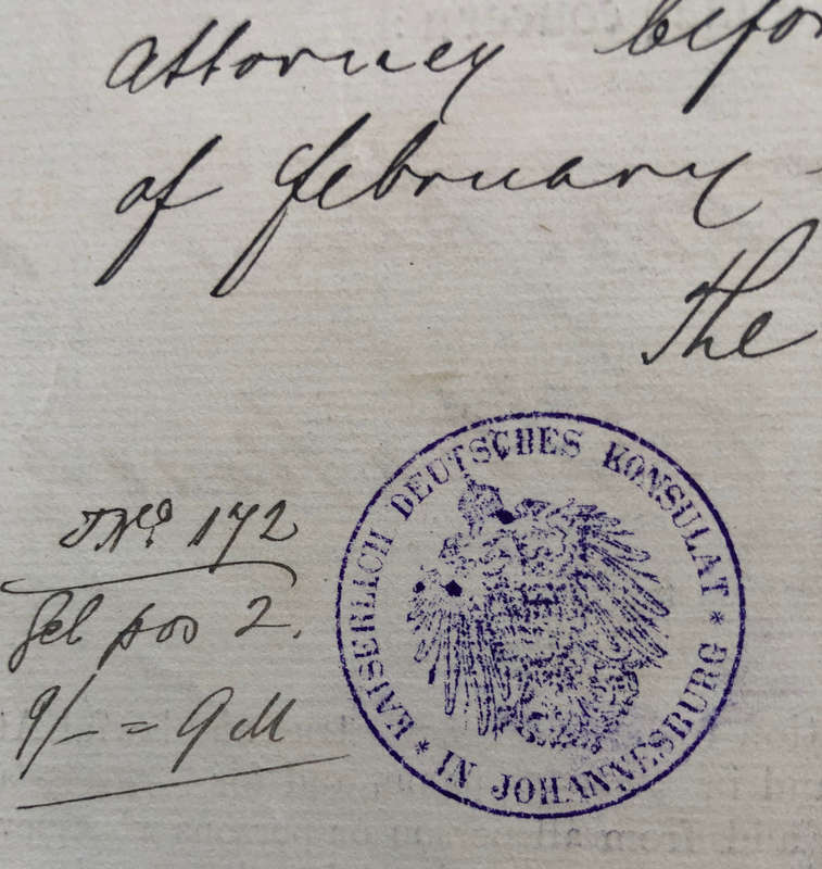 STAMP 1900 GOVERNMENT OF THE CAPE OF GOOD HOPE ONE POUND REVENUE ON ORIGINAL DOCUMENT