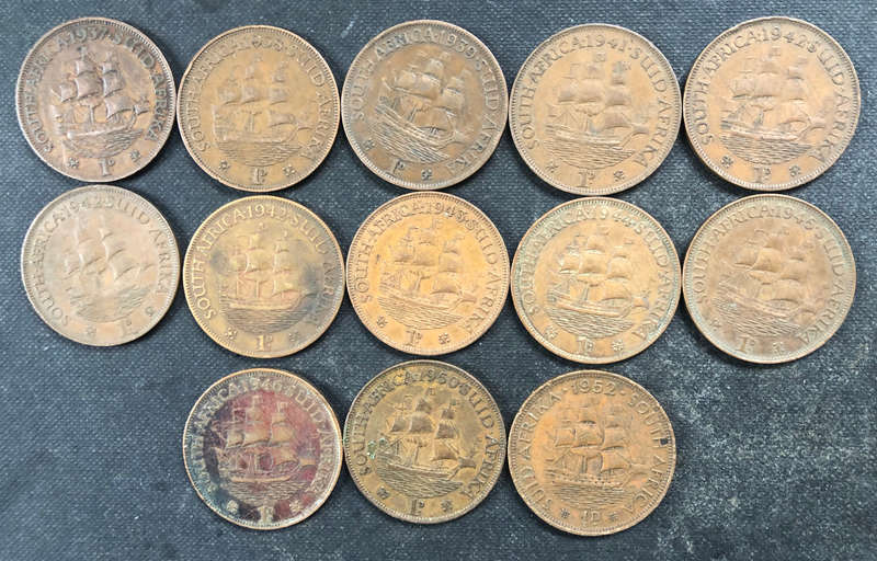 Penny 1937 1938 1939 1941 1942 x 3 1943 1944 1945 1946 1950 1952 UNION SA