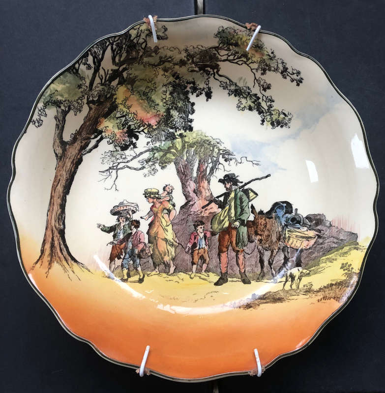 ROYAL DOULTON THE GIPSIES OLD ENGLISH SCENES SERIESWARE LARGE BOWL D4210
