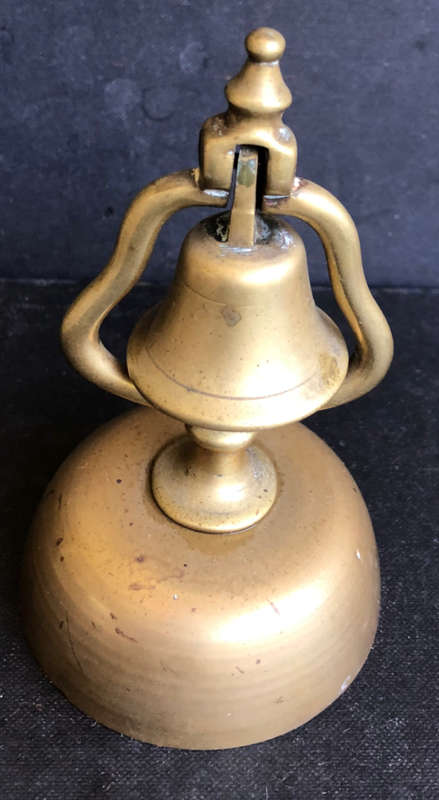 HORSE BELL BRASS ANTIQUE ATTACHED TO SADDLE OR CARRIAGE
